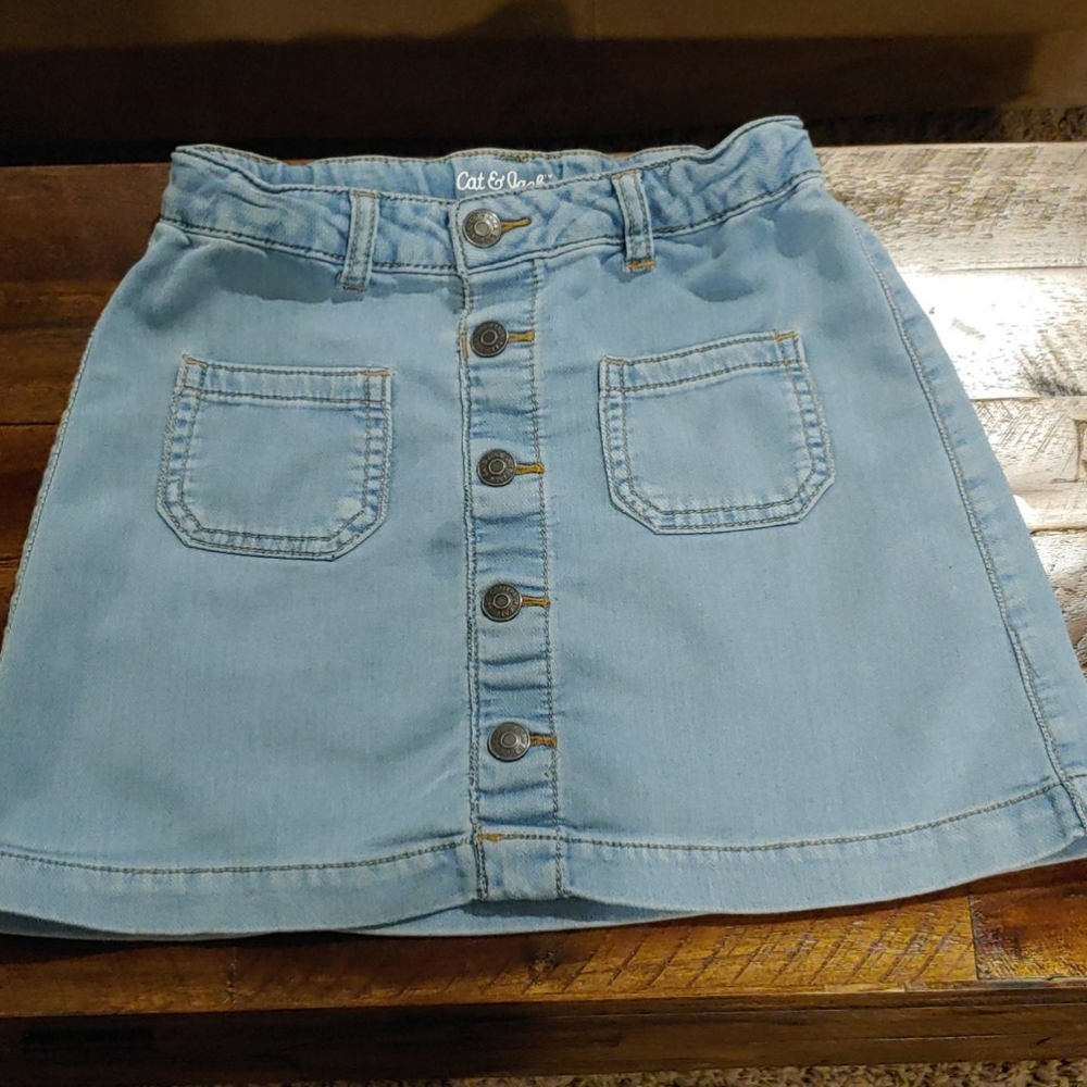 Denim Skirt-Light Blue